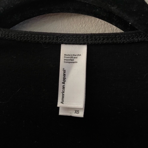 AMERICAN APPAREL DEEP V LONG SLEEVE DRESS - Picture 4 of 4